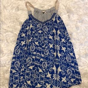 rewind blue and grey tank top